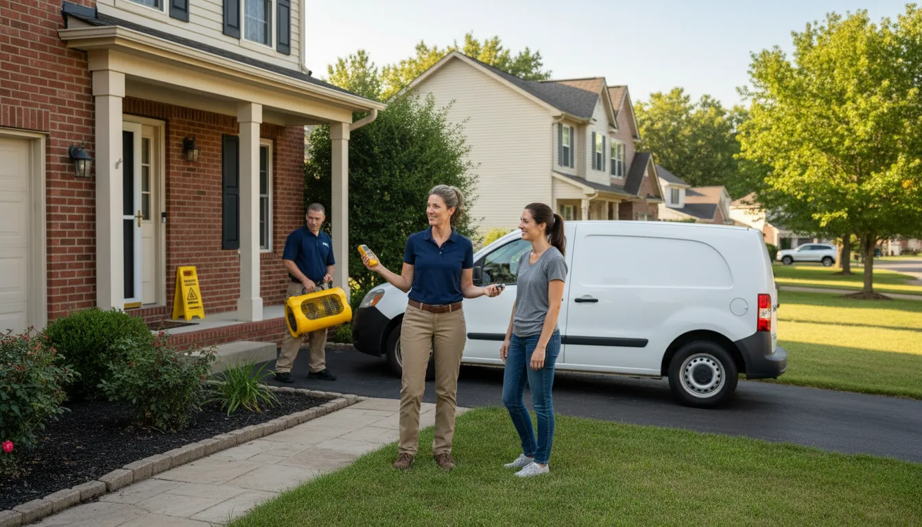 Residential water damage restoration in Cut Off, LA